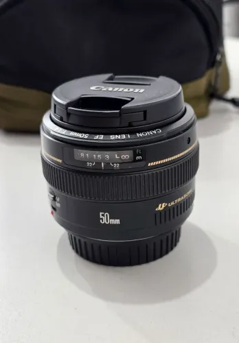 Lente Canon 50mm F1.4 Ultrasonic.