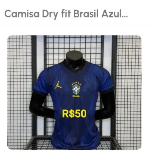 Camisa Dry fit Brasil azul