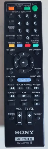 Controle remoto DVD blu-ray Sony modelo:RM-ADP053