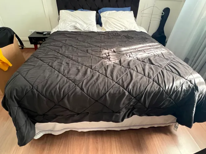 Cama Box Queen king Star - Colchão New Maximus (Molas Ensacadas)