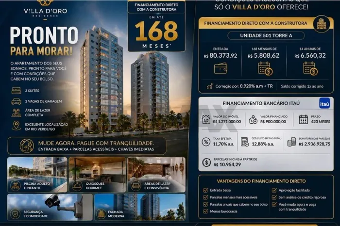Novo Apartamento C/ Piscina e 3 Suítes em Goiás