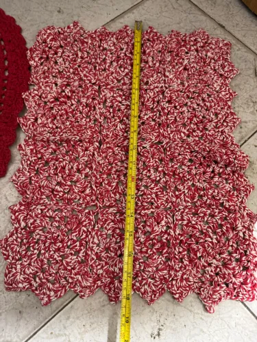 Tapete de crochê quadrado 47 cm