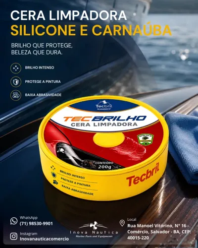 Cera Limpadora Silicone e Carnaúba Tecbril (200g)