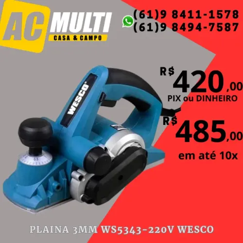 Plaina 3mm WS5343-220V wesco
