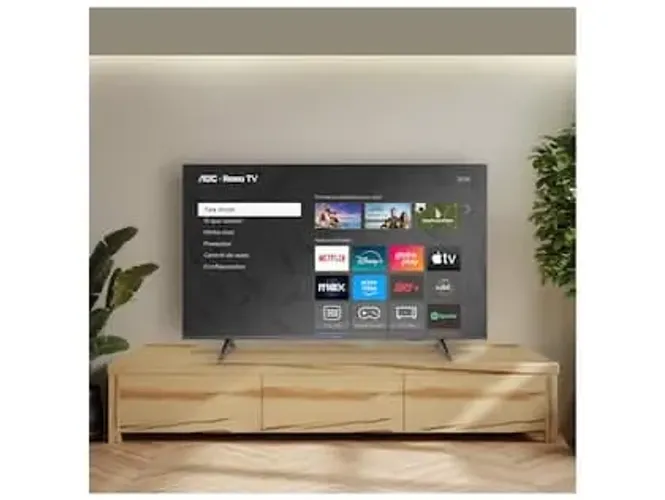 Smart TV AOC 50? 4K UHD Roku TV | Nova, Lacrada na Caixa