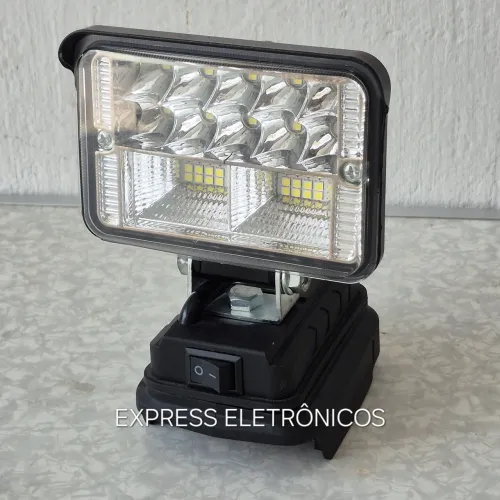 LANTERNA REFLETOR POTENTE PROFISSIONAL PARA BATERIA DE FERRAMENTAS