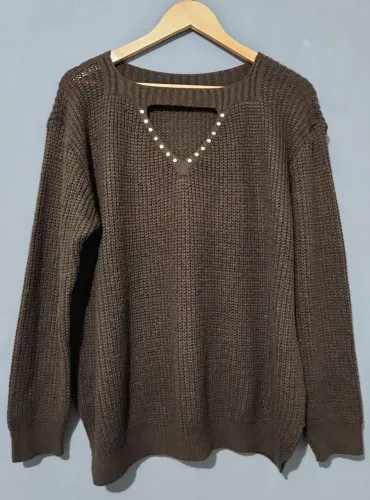 Blusa de Frio de Tricô Marron