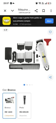 Máquina walh sem fio bivolt