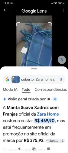 Coberta cobertor tipo manta lã Zara home com franjas Nova