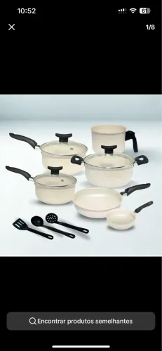 KIT COM 6 PANELAS DE TEFLON