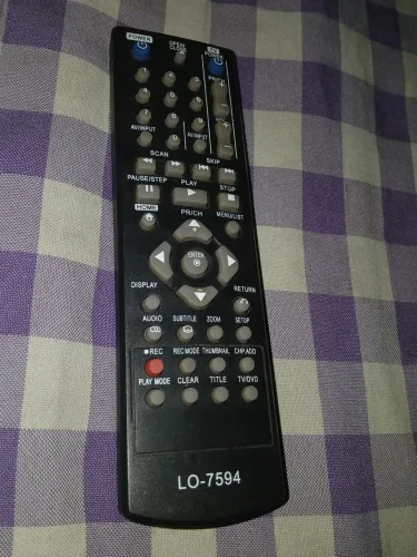 Controle Remoto Compatível Gravador de DVD LG RH397 - Preto