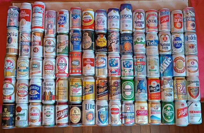 LATAS VAZIAS DE CERVEJA DECADA DE 90