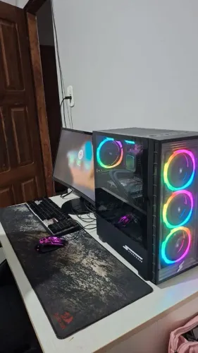 PC Gamer Ryzen 5 5600G + RX 580 8GB + 16GB RAM + Monitor Curvo