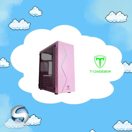 GABINETE GAMER TGC-P03P ROSA T-DAGGER