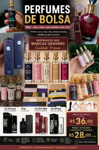 Perfumes de bolsa de 15 ML .
