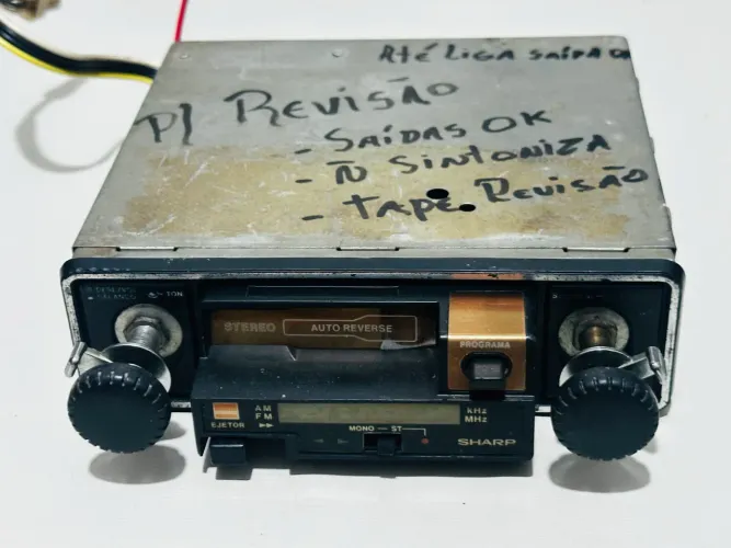 Rádio toca fitas Sharp veículos antigos (para revisão ler anúncio)