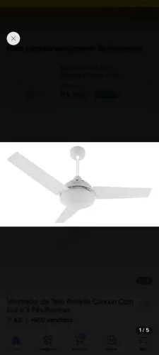 Ventilador de teto