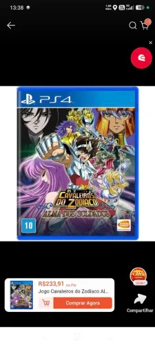 Cavaleiros dos Zodíaco LACRADO PS4
