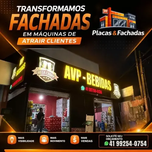 Fachada Comercial Moderna Completa por R$ 3.490