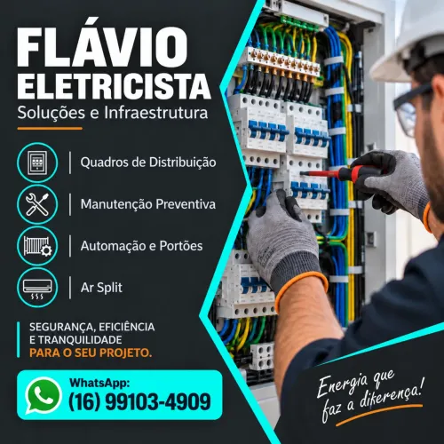 FLÁVIO ELETRICISTA ? SERVIÇOS ELÉTRICOS RESIDENCIAIS E COMERCIAIS  