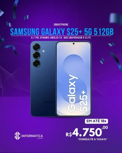 SMARTPHONE SAMSUNG GALAXY S25 + 5G 512GB