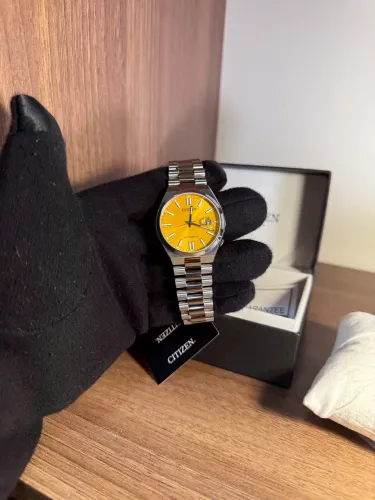 Relógio Citizen Tsuyosa Automático Amarelo NJ0150-56E/ NJ0150-81Z