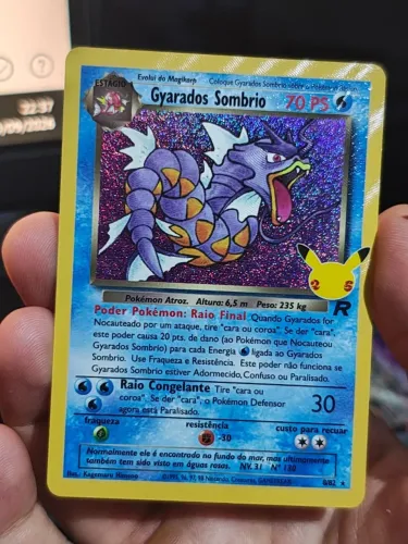 Dupla de Cartas Dark Gyarados e Blastoise Celebracoes 25 anos