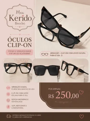 Armação de óculos clip-on