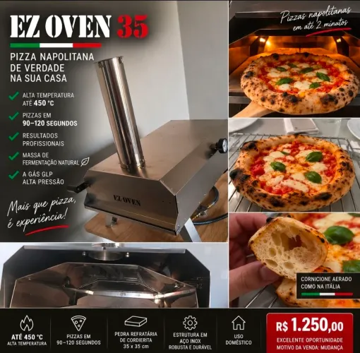 Forno de Pizza a gás - Pizza Npoletana em casa - completo