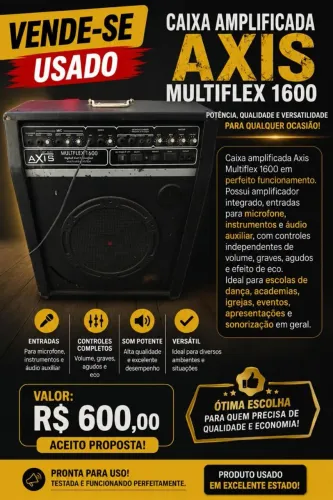 Caixa amplificada axis multiflex 1600