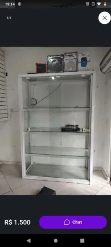 Vitrine de Vidro de Grande Porte.
