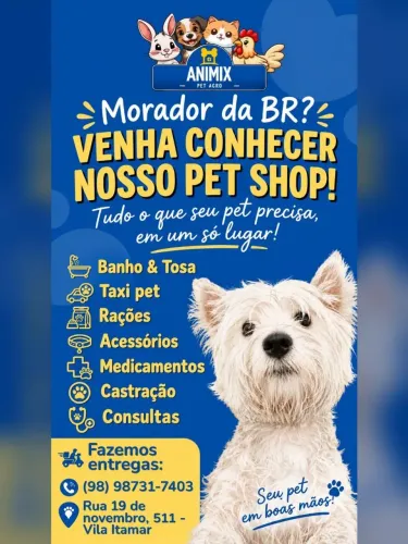 Animix pet Agro - Pet Shop Banho e Tosa Consultas Castraçao Ração