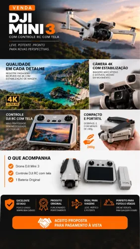 PROMO - Drone DJI Mini 3 + Bateria + filtro Nd