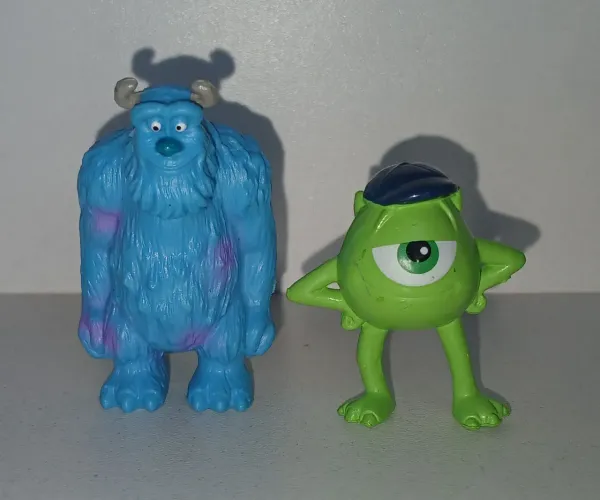 LOTE 2 BONECOS DUPLA MINIATURAS MONSTROS SA MIKE WAZOWSKI SULLEY