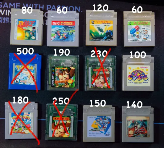 Lote de jogos de Gameboy