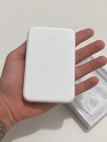 Carregador Portátil Indução iPhone Apple Sem fio Bateria Carga.