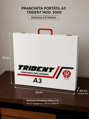Prancheta de Desenho A3 Trident Mod. 5000 Régua Paralela em excelente estado