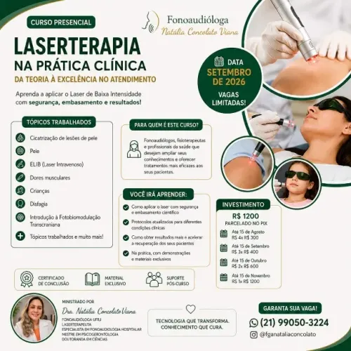 Curso de fotobiomodulação Rio de Janeiro e Região dos Lagos