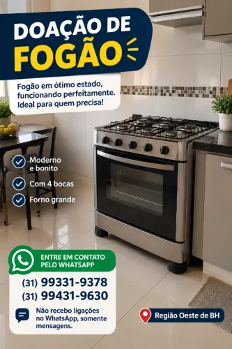 Doação de fogão