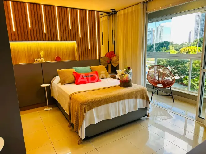 Apartamento Flat 01 Quarto Setor Bueno The Expression mobiliado ao lado do Vaca Brava