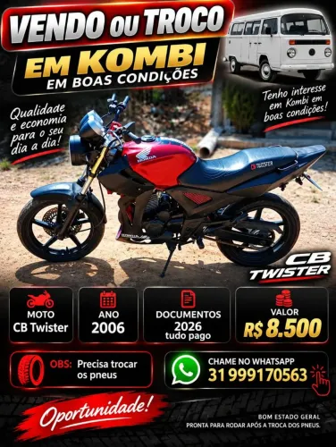 Vendo ou troco por Kombi em boas condições