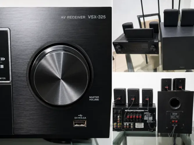 Home Theater Pioneer VSX-325 5.1 Canais 4K com Bluetooth - Perfeito Estado