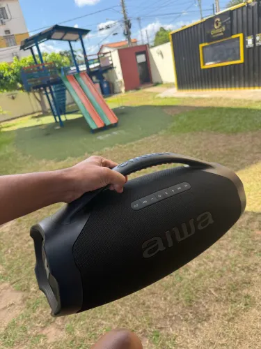 Caixa de Som Boombox Aiwa AWS-BBS-01B 200W RMS Bluetooth Res Cor Preto