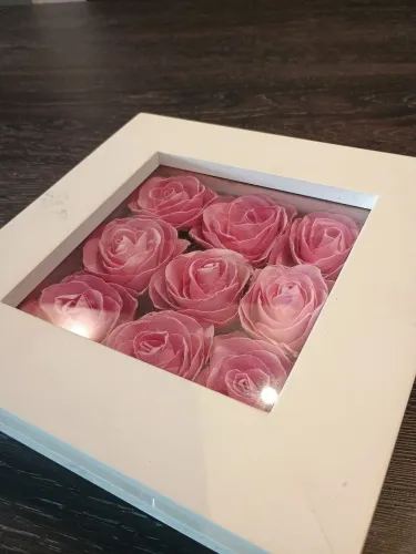 Quadro decorativo flores 3d rosa