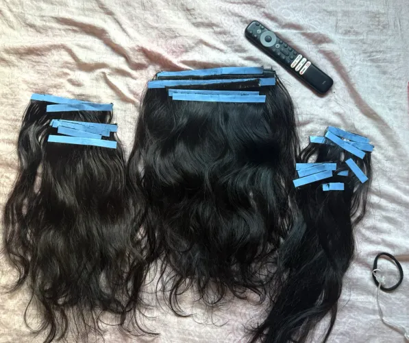 Cabelo humano na tela 55cm