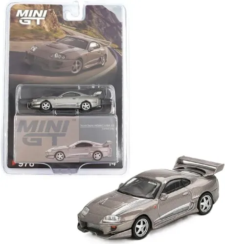 Miniatura Mini Gt Toyota Supra VeilSide Combat V-II Combat Grey 1/64