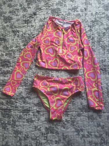 Biquíni cropped infantil 7-8 meses