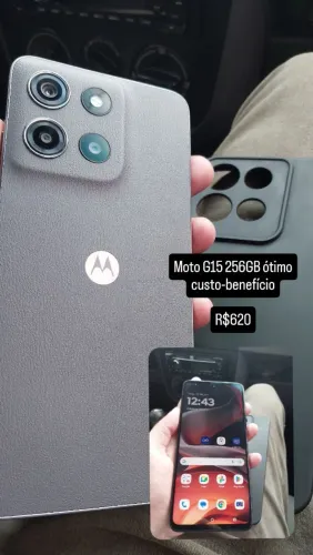 Moto G15 256GB ótimo custo-benefício