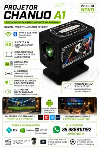 Projetor Chanuo A1 Android novos