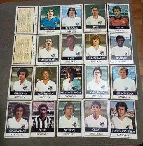 Futebol cards ping pong Santos completo originais !!